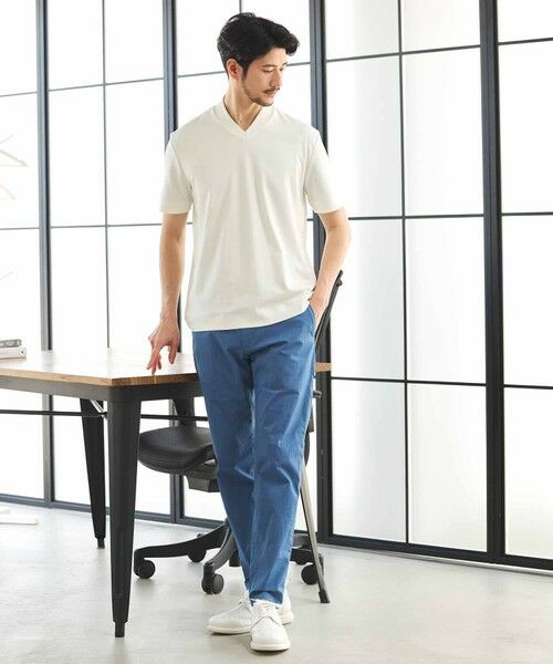 MEN'S BIGI / メンズビギ Tシャツ | シルケットスムースVネックテーラーTシャツ | 詳細5