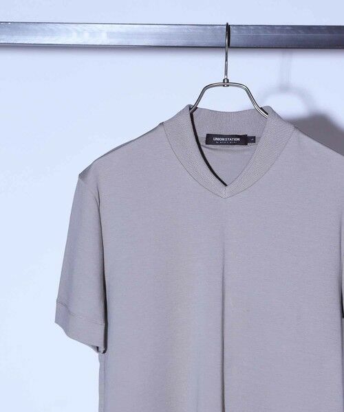 MEN'S BIGI / メンズビギ Tシャツ | シルケットスムースVネックテーラーTシャツ | 詳細10