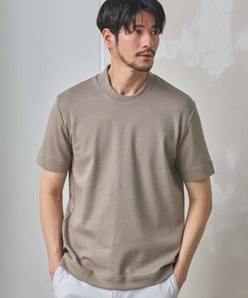 MEN'S BIGI / メンズビギ Tシャツ | シルケットスムースクルーネックテーラーTシャツ（グレー系）