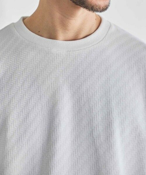 MEN'S BIGI / メンズビギ Tシャツ | シェブロン柄リンクスジャガードTシャツ | 詳細4