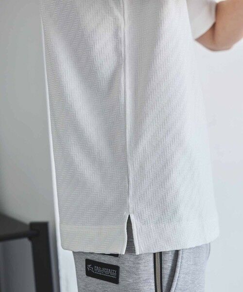 MEN'S BIGI / メンズビギ Tシャツ | シェブロン柄リンクスジャガードTシャツ | 詳細8