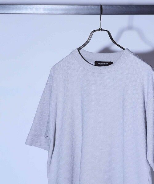 MEN'S BIGI / メンズビギ Tシャツ | シェブロン柄リンクスジャガードTシャツ | 詳細11