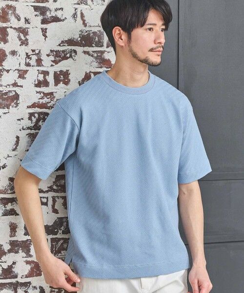 MEN'S BIGI / メンズビギ Tシャツ | シェブロン柄リンクスジャガードTシャツ | 詳細13
