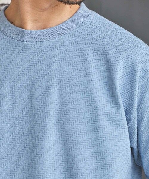 MEN'S BIGI / メンズビギ Tシャツ | シェブロン柄リンクスジャガードTシャツ | 詳細14