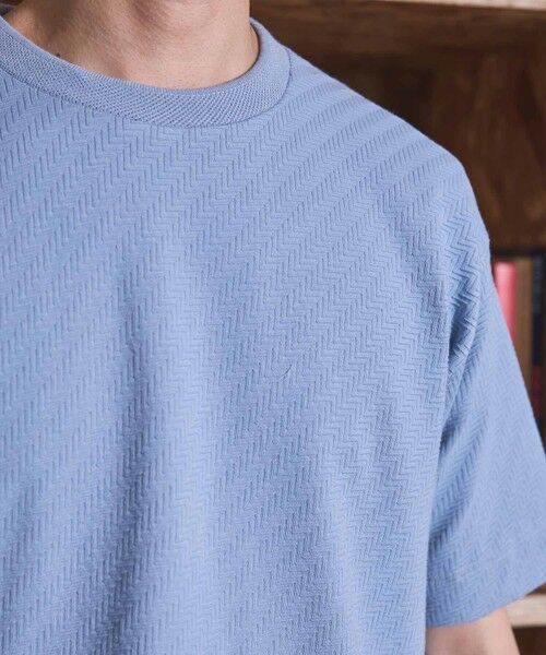 MEN'S BIGI / メンズビギ Tシャツ | シェブロン柄リンクスジャガードTシャツ | 詳細19
