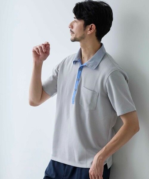 MEN'S BIGI / メンズビギ ポロシャツ | ハニカム裏メッシュイタリアンカラーポロシャツ | 詳細2