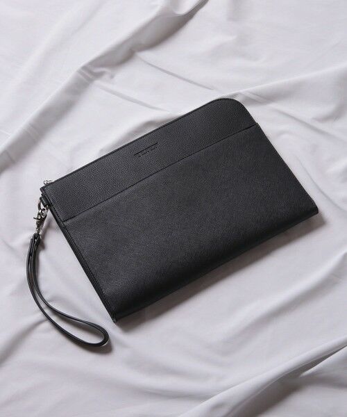 MEN'S BIGI / メンズビギ クラッチ・パーティバッグ | サフィアーノレザークラッチバッグ（ブラック）