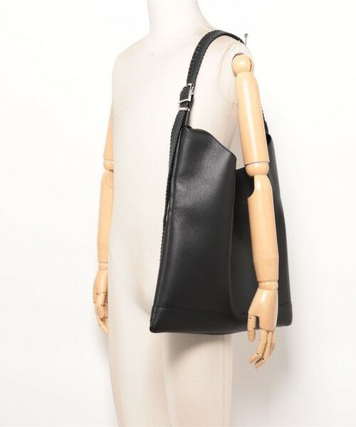 MEN'S BIGI / メンズビギ ショルダーバッグ | メッシュストラップ フェイクレザーショルダーバッグ | 詳細1