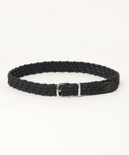 MEN'S BIGI / メンズビギ ベルト・サスペンダー | メッシュレザーベルト（ネイビー）