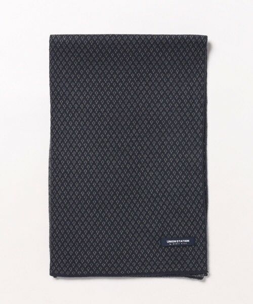 MEN'S BIGI / メンズビギ マフラー・ショール・スヌード・ストール | 小紋柄リバーシブルマフラー（ブルー系）