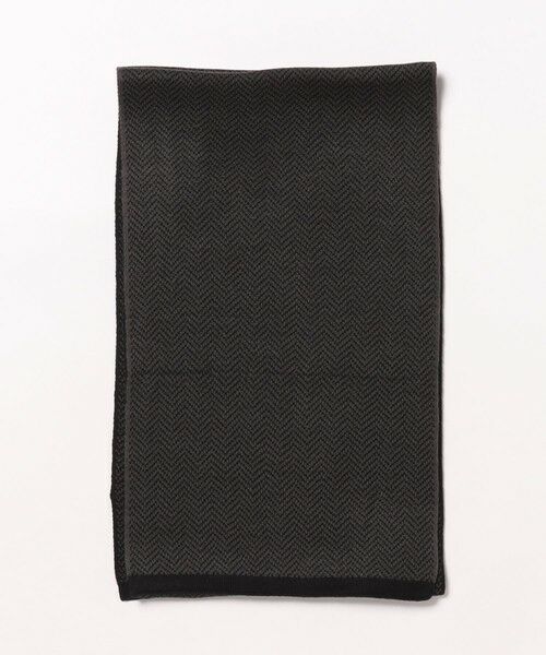 MEN'S BIGI / メンズビギ マフラー・ショール・スヌード・ストール | ヘリンボーンリバーシブルマフラー | 詳細1