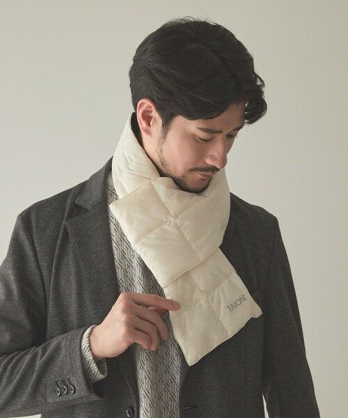MEN'S BIGI / メンズビギ マフラー・ショール・スヌード・ストール | TAION BASIC DOWN SCARF（ホワイト）