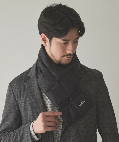 MEN'S BIGI / メンズビギ マフラー・ショール・スヌード・ストール | TAION BASIC DOWN SCARF（ブラック）
