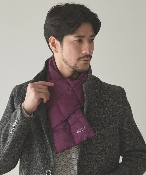 MEN'S BIGI / メンズビギ マフラー・ショール・スヌード・ストール | TAION BASIC DOWN SCARF（パープル）