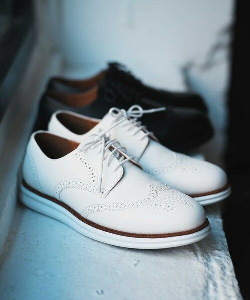 MEN'S BIGI / メンズビギ ビジネス・ドレスシューズ | フェイクレザーウイングチップスニーカー | 詳細1
