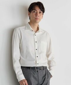 シャークスキンホリゾンタルカラーシャツ