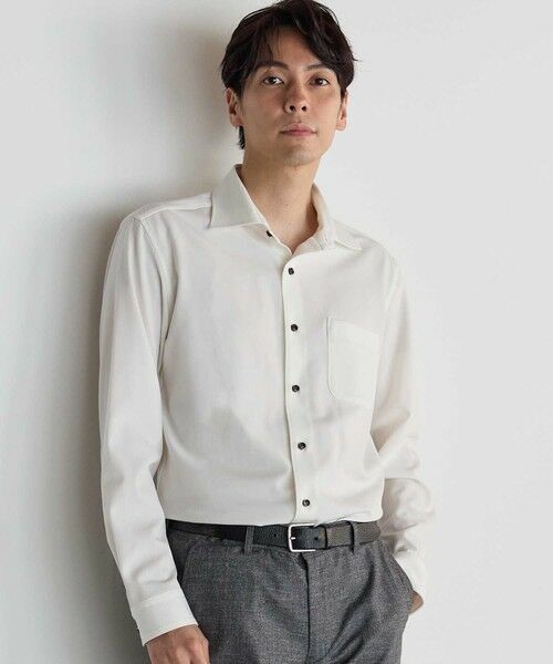 MEN'S BIGI / メンズビギ シャツ・ブラウス | シャークスキンホリゾンタルカラーシャツ | 詳細1