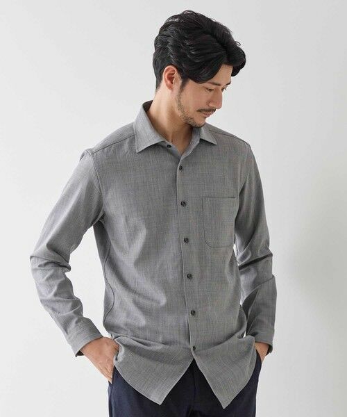 MEN'S BIGI / メンズビギ シャツ・ブラウス | シャークスキンホリゾンタルカラーシャツ | 詳細7