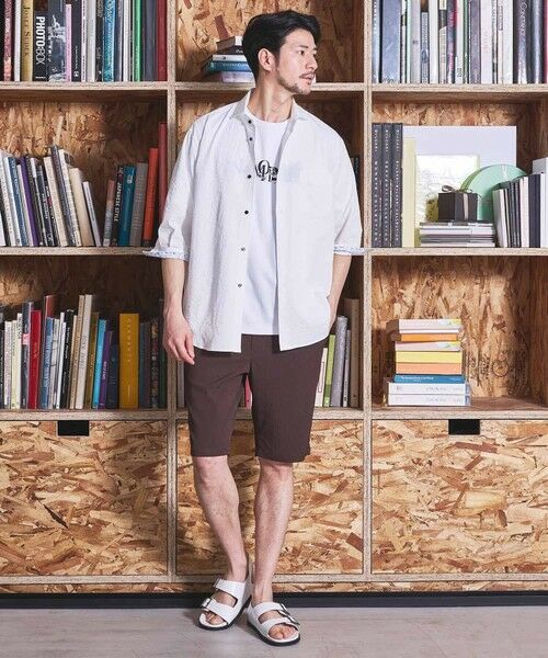 MEN'S BIGI / メンズビギ シャツ・ブラウス | ナチュラルストレッチワッシャー七分袖ワイドカラーシャツ | 詳細5