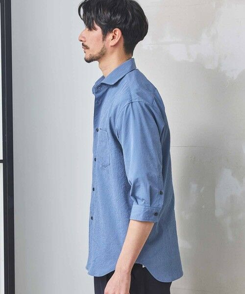 MEN'S BIGI / メンズビギ シャツ・ブラウス | ナチュラルストレッチワッシャー七分袖ワイドカラーシャツ | 詳細6