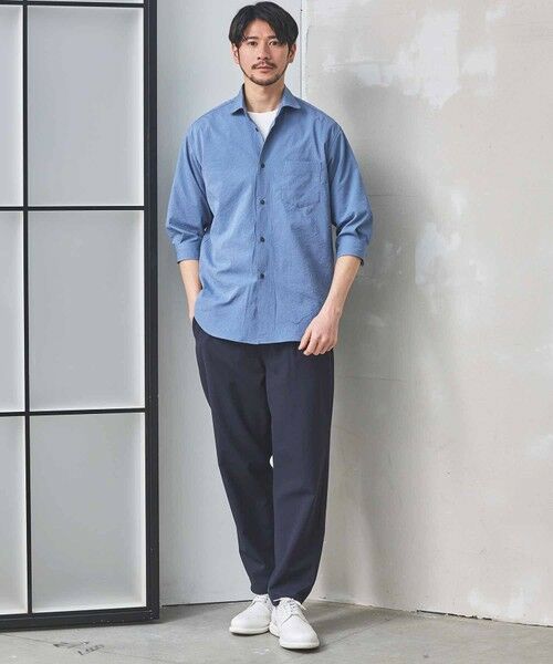 MEN'S BIGI / メンズビギ シャツ・ブラウス | ナチュラルストレッチワッシャー七分袖ワイドカラーシャツ | 詳細11