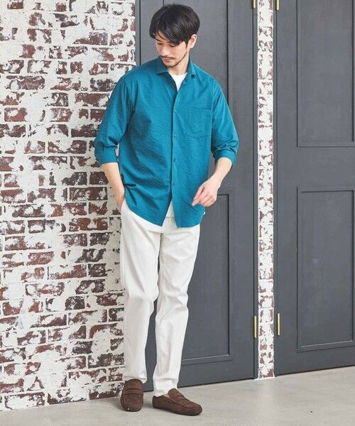 MEN'S BIGI / メンズビギ シャツ・ブラウス | ナチュラルストレッチワッシャー七分袖ワイドカラーシャツ | 詳細15