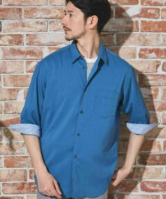 MEN'S BIGI / メンズビギ シャツ・ブラウス | ストレッチカチオン七分袖シャツ