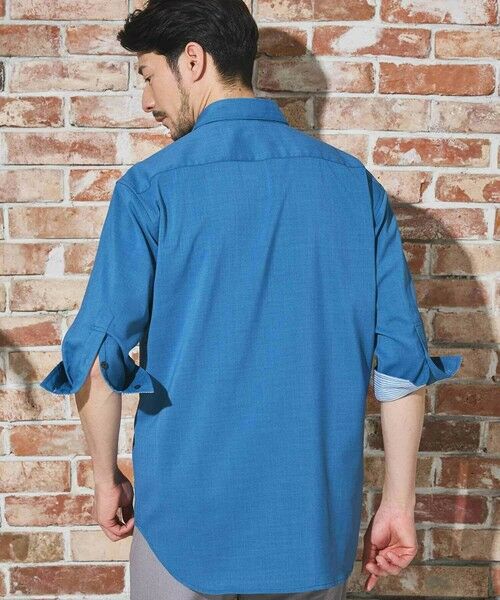 MEN'S BIGI / メンズビギ シャツ・ブラウス | ストレッチカチオン七分袖シャツ | 詳細4