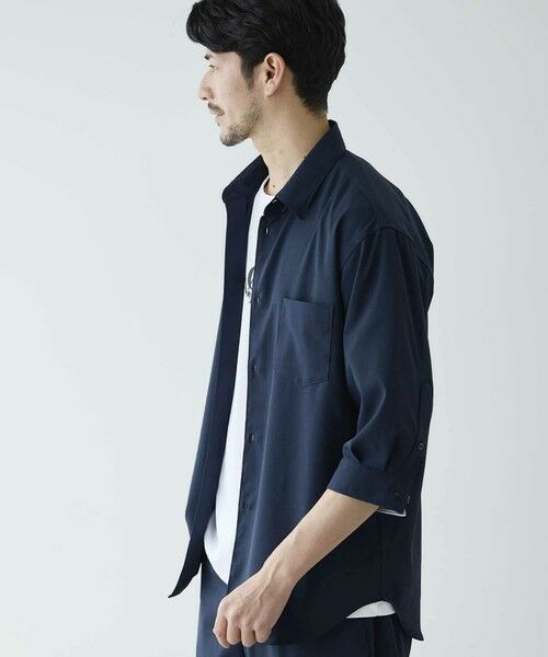 MEN'S BIGI / メンズビギ シャツ・ブラウス | ストレッチカチオン七分袖シャツ | 詳細6