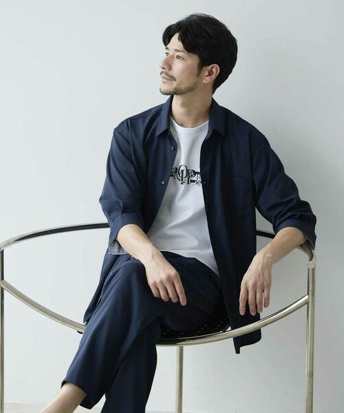 MEN'S BIGI / メンズビギ シャツ・ブラウス | ストレッチカチオン七分袖シャツ | 詳細7