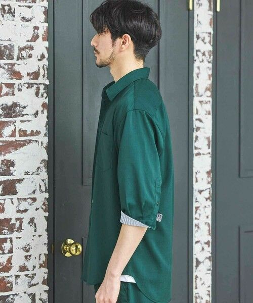 MEN'S BIGI / メンズビギ シャツ・ブラウス | ストレッチカチオン七分袖シャツ | 詳細9