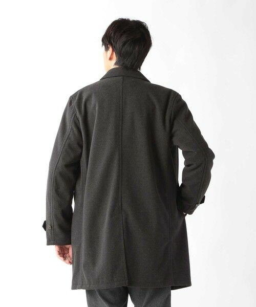 MEN'S BIGI / メンズビギ ステンカラーコート | カットカルゼステンカラーコート | 詳細9