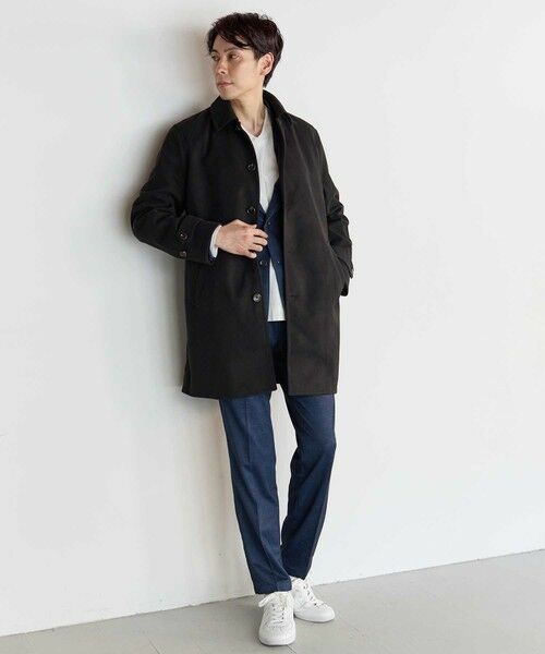 MEN'S BIGI / メンズビギ ステンカラーコート | カットカルゼステンカラーコート | 詳細18