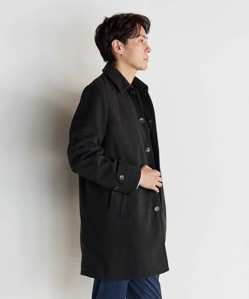 MEN'S BIGI / メンズビギ ステンカラーコート | カットカルゼステンカラーコート | 詳細14