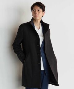 MEN'S BIGI / メンズビギ その他アウター | ヘリンボンスタンドカラーコート
