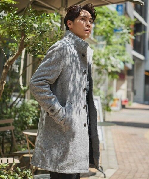 MEN'S BIGI / メンズビギ その他アウター | ヘリンボンスタンドカラーコート | 詳細2