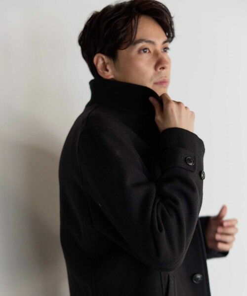 MEN'S BIGI / メンズビギ その他アウター | ヘリンボンスタンドカラーコート | 詳細11