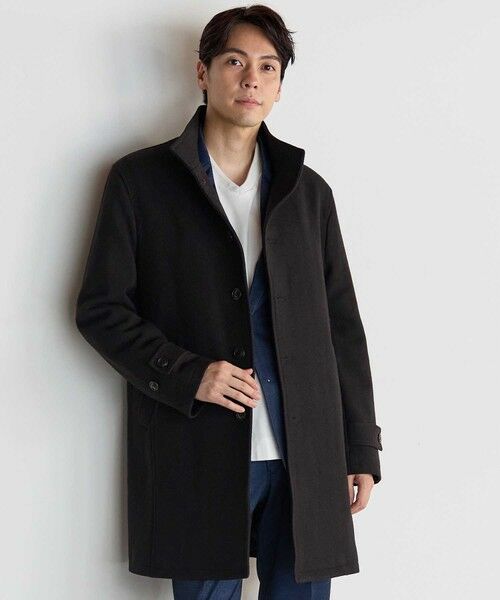 MEN'S BIGI / メンズビギ その他アウター | ヘリンボンスタンドカラーコート | 詳細6