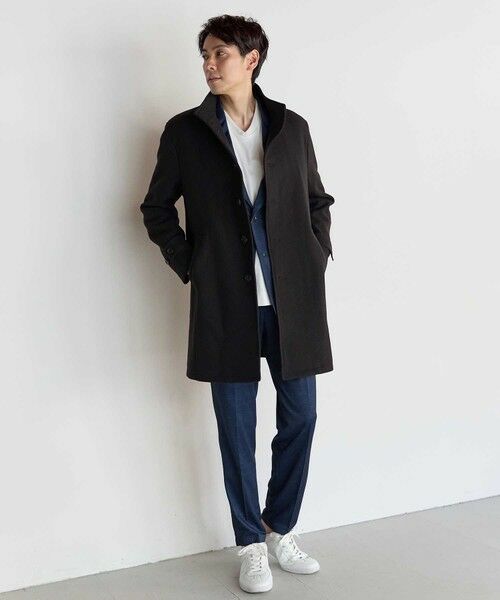 MEN'S BIGI / メンズビギ その他アウター | ヘリンボンスタンドカラーコート | 詳細9