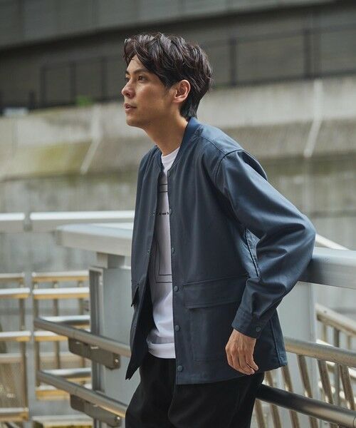 MEN'S BIGI / メンズビギ ブルゾン | 【セットアップ着用可能】ポリエステルギャバジンシャツブルゾン | 詳細2