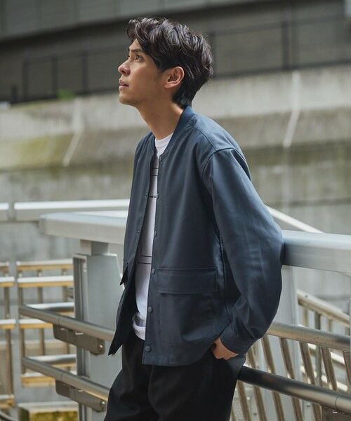 MEN'S BIGI / メンズビギ ブルゾン | 【セットアップ着用可能】ポリエステルギャバジンシャツブルゾン | 詳細5