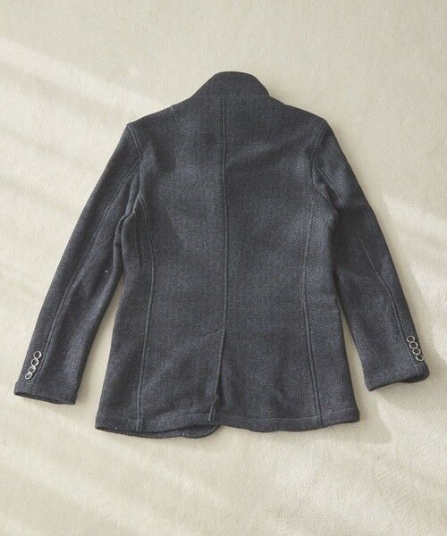 MEN'S BIGI / メンズビギ テーラードジャケット | ヘリンボン柄プリントフリーススタンドジャケット | 詳細9