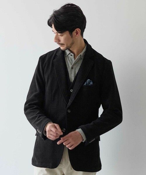 MEN'S BIGI / メンズビギ テーラードジャケット | バスケットジャガードテーラードジャケット | 詳細1