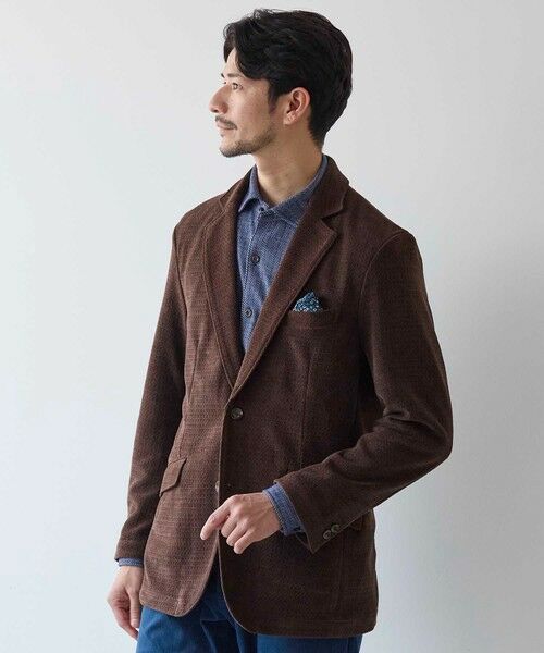 MEN'S BIGI / メンズビギ テーラードジャケット | バスケットジャガードテーラードジャケット | 詳細7