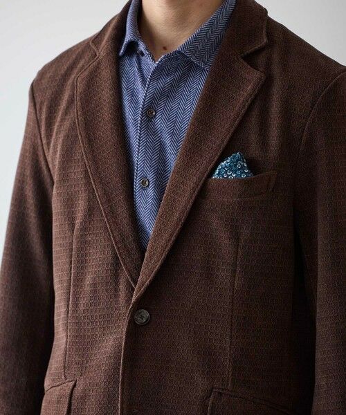 MEN'S BIGI / メンズビギ テーラードジャケット | バスケットジャガードテーラードジャケット | 詳細10