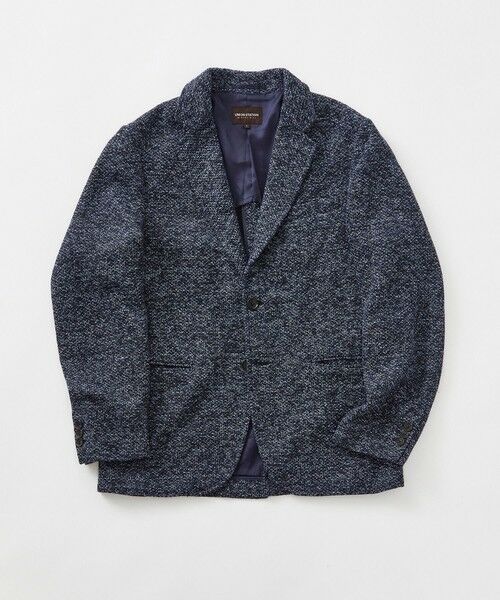 MEN'S BIGI / メンズビギ テーラードジャケット | ラーベン編みテーラードジャケット（ネイビー）