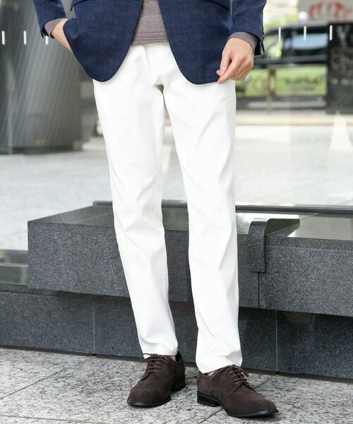 MEN'S BIGI / メンズビギ その他パンツ | ハイパーストレッチヘリンボンパンツ【大きいサイズ対応(3L、4L) S~4L展開】（ホワイト）