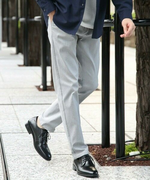 MEN'S BIGI / メンズビギ その他パンツ | ハイパーストレッチヘリンボンパンツ【大きいサイズ対応(3L、4L) S~4L展開】（ライトグレー）