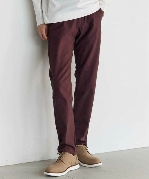 MEN'S BIGI / メンズビギ その他パンツ | ハイパーストレッチヘリンボンパンツ【大きいサイズ対応(3L、4L) S~4L展開】（ボルドー）