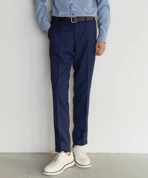 MEN'S BIGI / メンズビギ その他パンツ | メランジスラックスパンツ【セットアップ対応】（ネイビー）